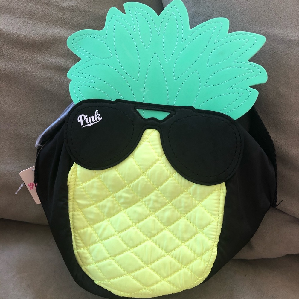PINK Pineapple with Shoulder Strap Cooler